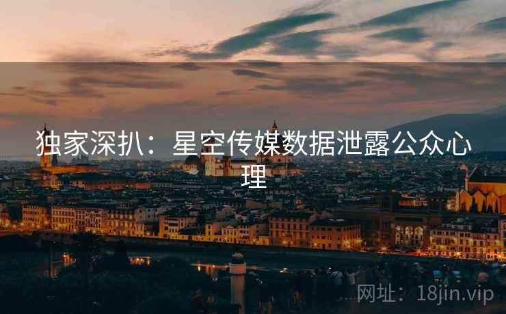 独家深扒：星空传媒数据泄露公众心理
