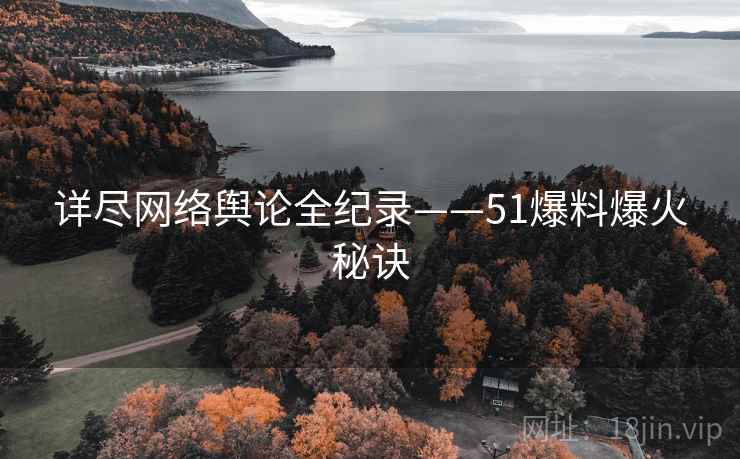 详尽网络舆论全纪录——51爆料爆火秘诀